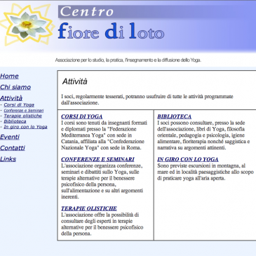 8 Settembre 2004 – inaugurazione del Sito Internet: www.centrofiorediloto.it