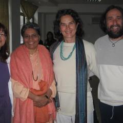 con Barbara Woelher e Swami Yogamudrananda Saraswati