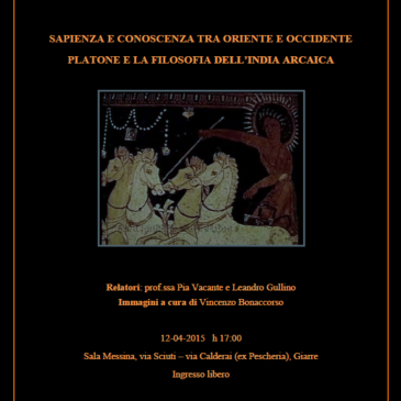 12 aprile 2015  – Sapienza e Conoscenza tra Oriente ed Occidente