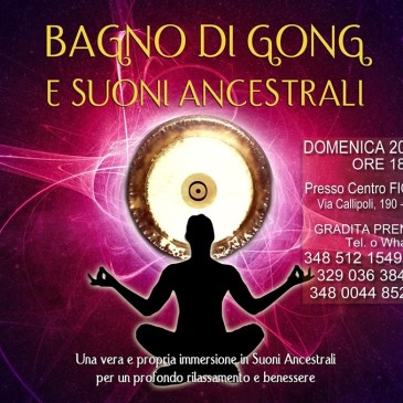 20 ottobre 2019 ore 18 – Bagno di Gong e suoni ancestrali